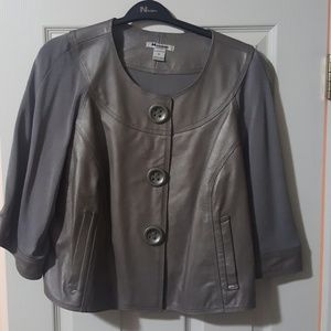 Pewter Leather Jacket